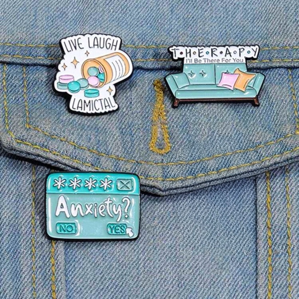 Anxiety-Themed Pin Set - 3 pins